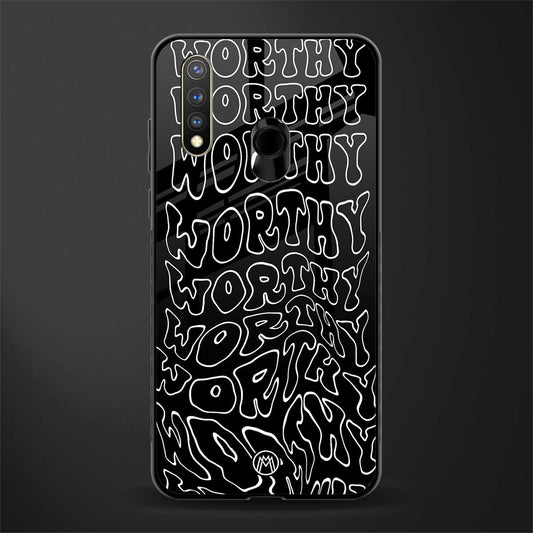 worthy black glass case for vivo y19 image