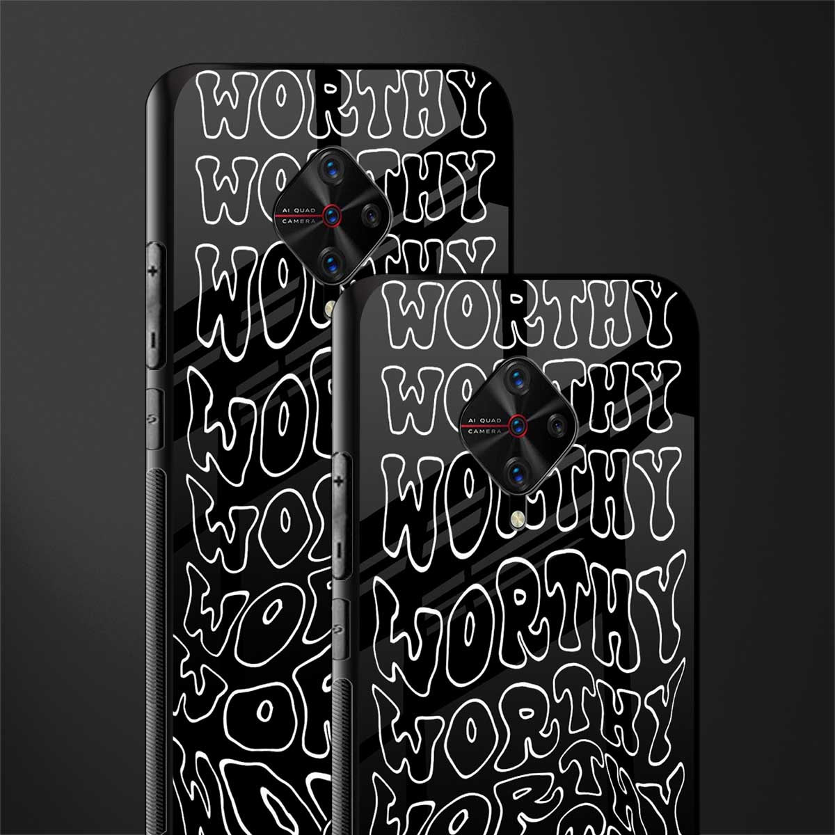 worthy black glass case for vivo s1 pro image-2