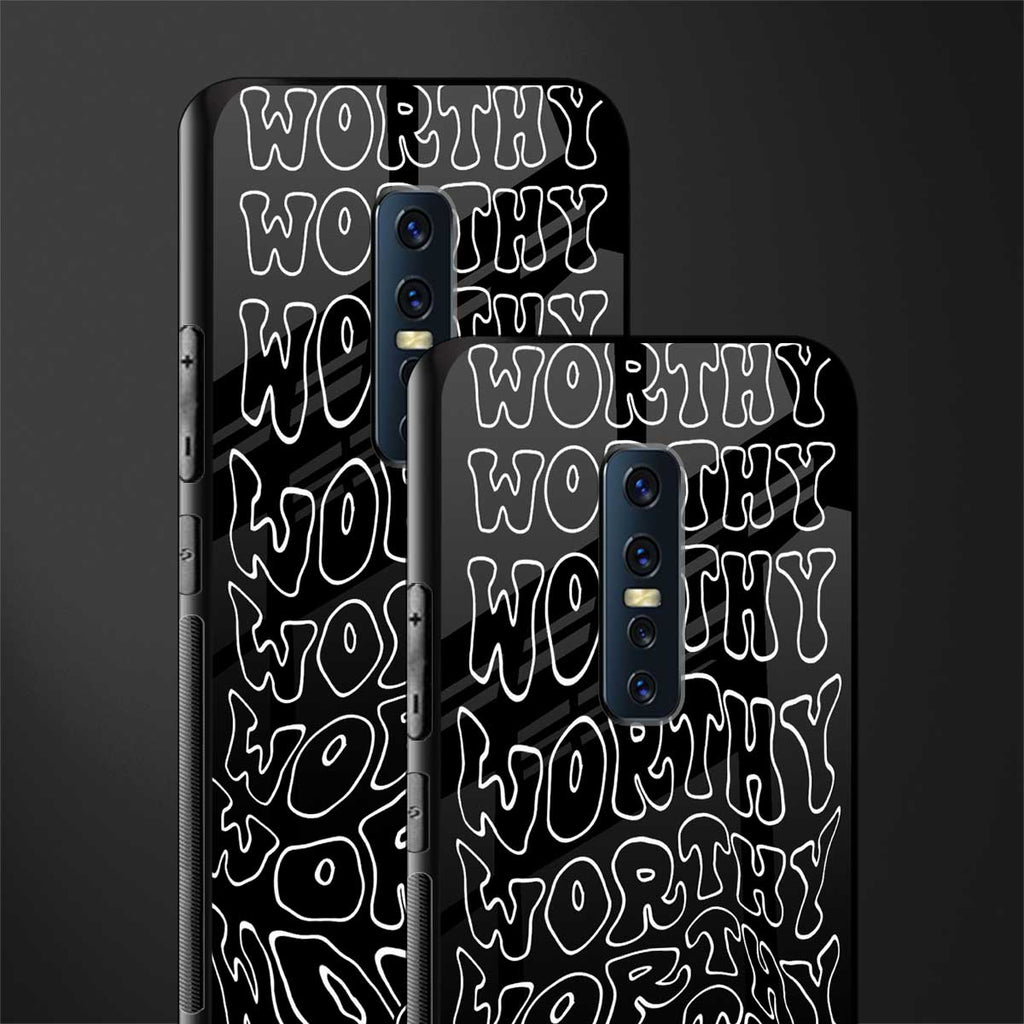 worthy black glass case for vivo v17 pro image-2