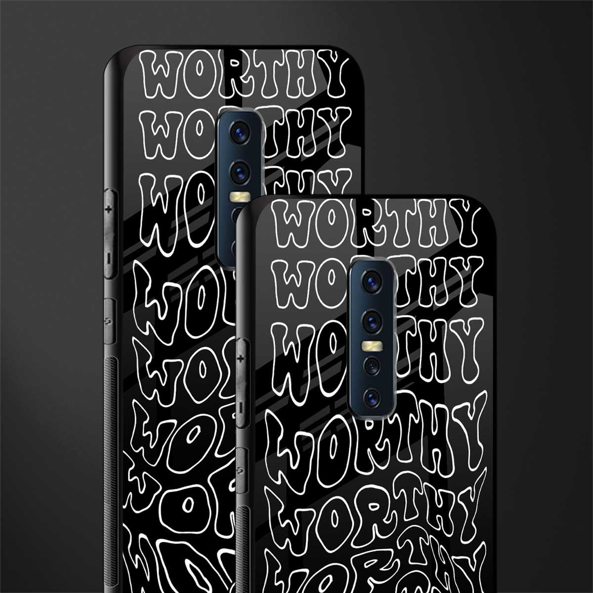 worthy black glass case for vivo v17 pro image-2