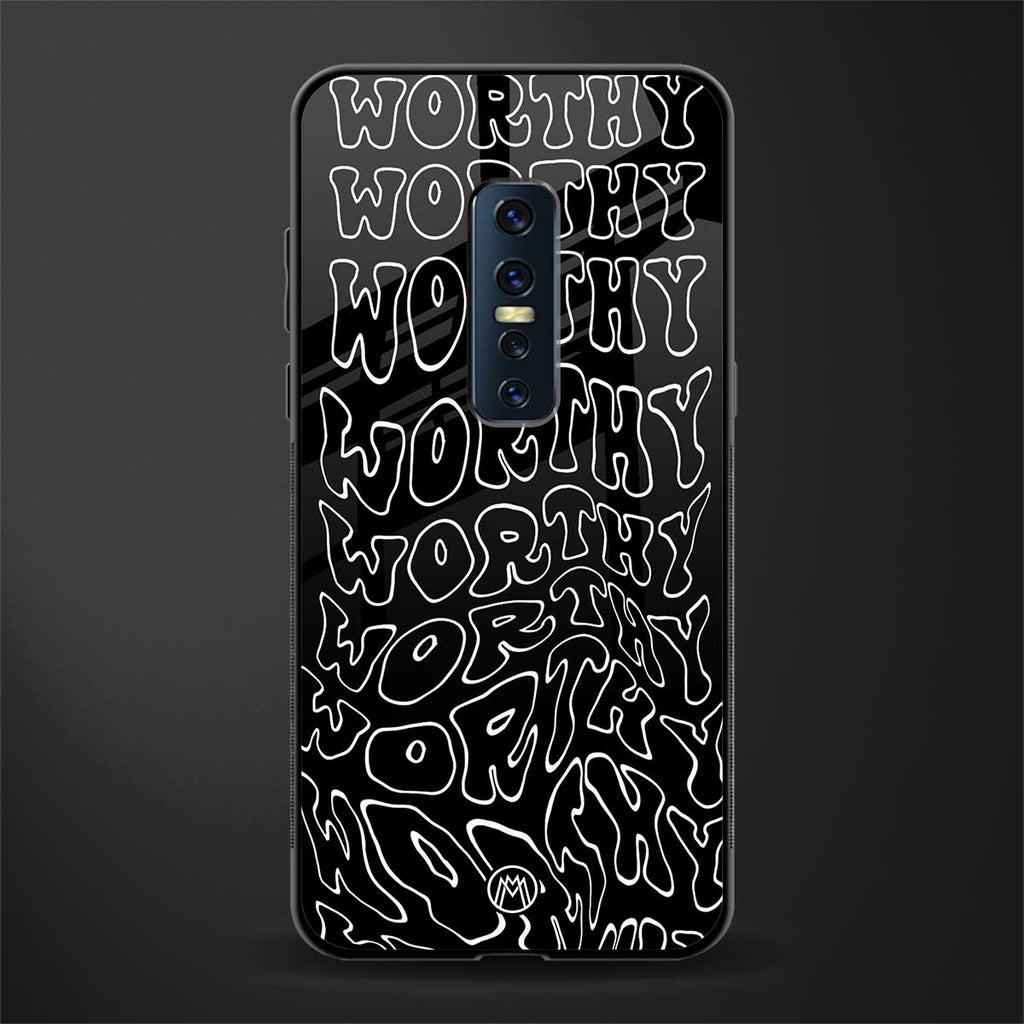 worthy black glass case for vivo v17 pro image