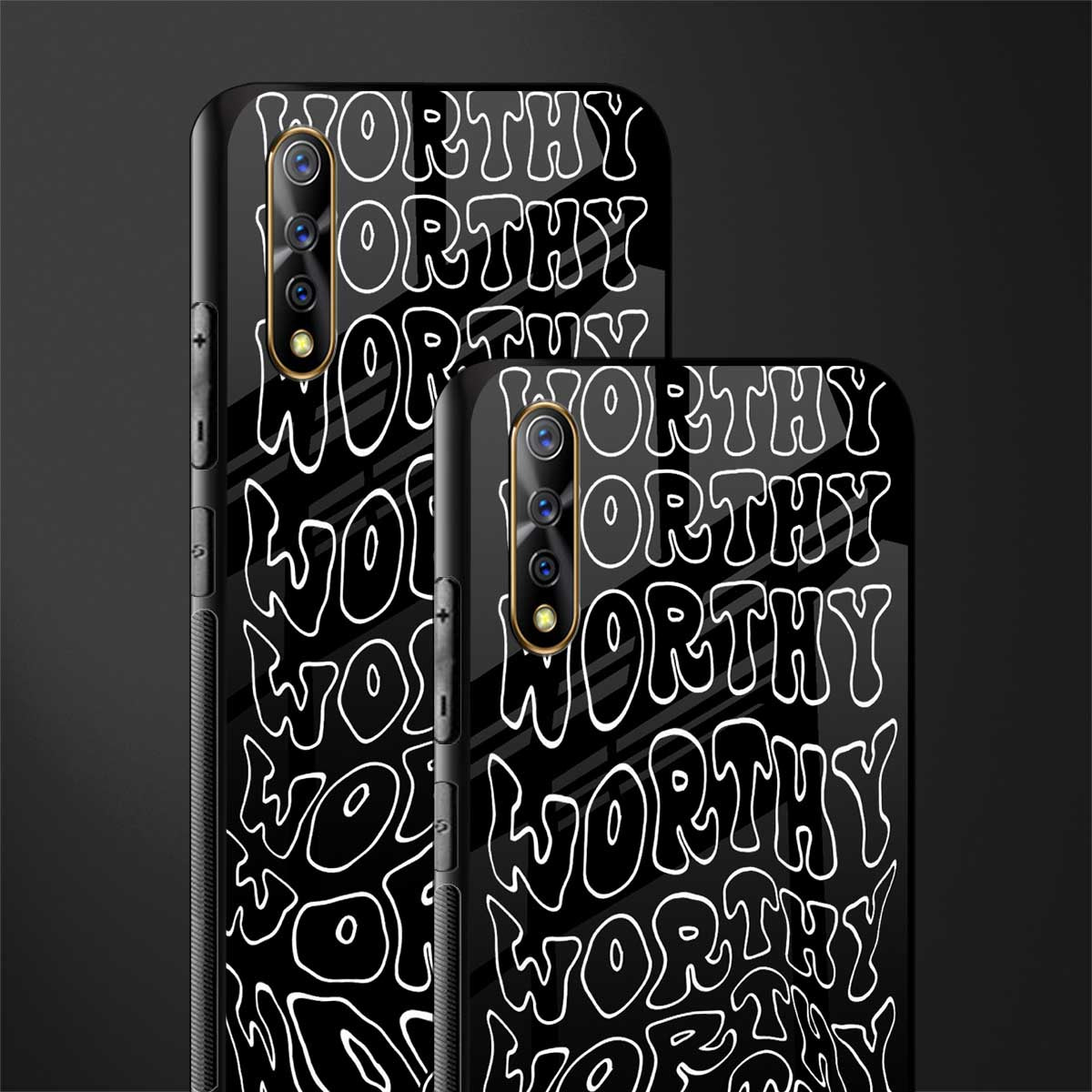 worthy black glass case for vivo z1x image-2