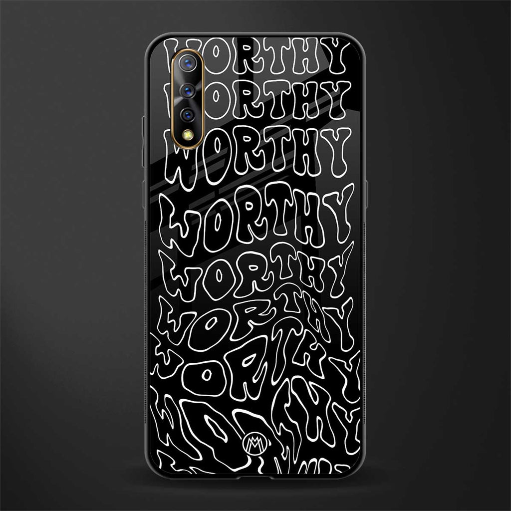worthy black glass case for vivo s1 image