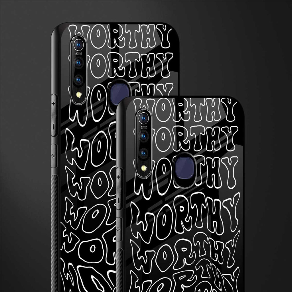 worthy black glass case for vivo z1 pro image-2