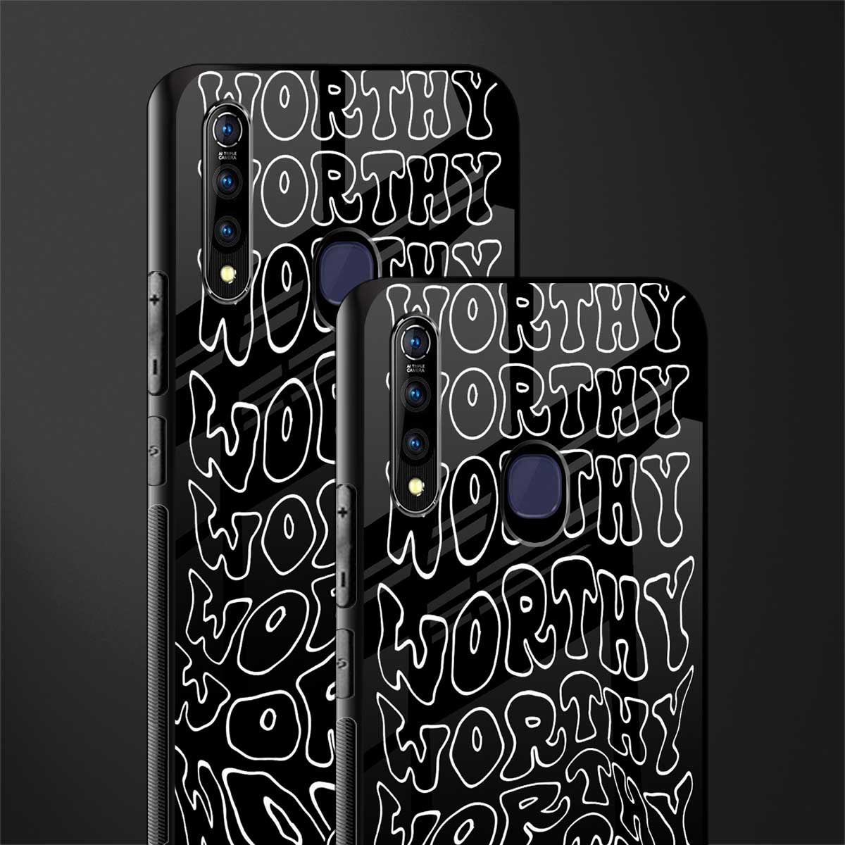 worthy black glass case for vivo z1 pro image-2