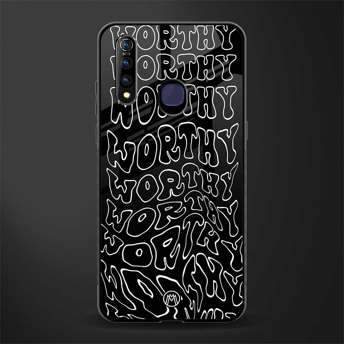 worthy black glass case for vivo z1 pro image