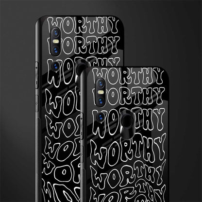 worthy black glass case for vivo v15 image-2