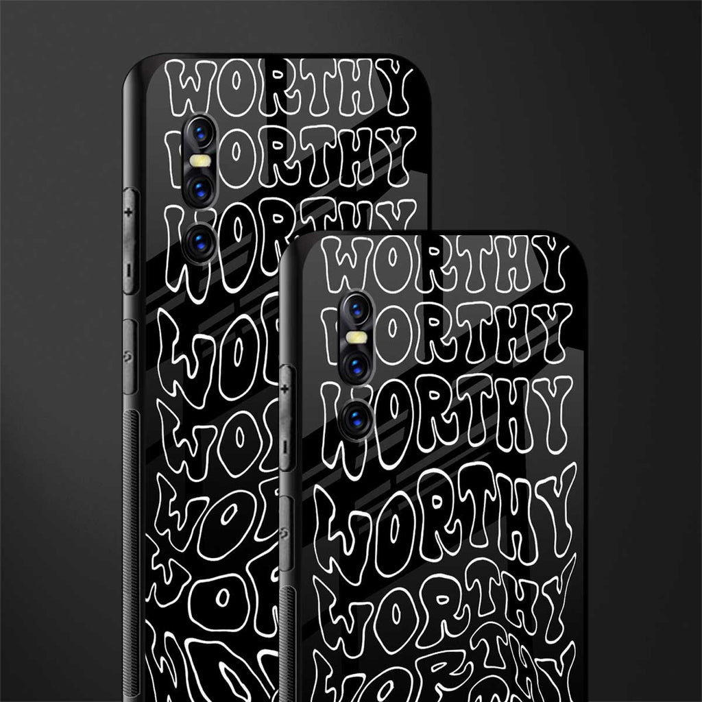 worthy black glass case for vivo v15 pro image-2