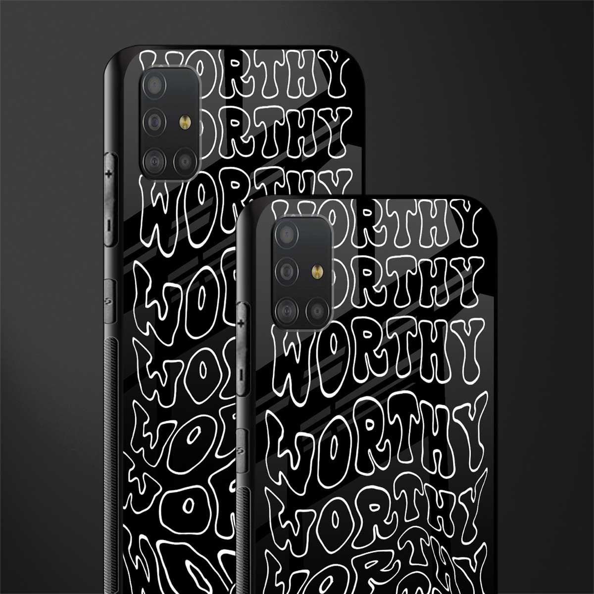 worthy black glass case for samsung galaxy a51 image-2