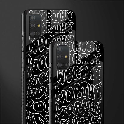 worthy black glass case for samsung galaxy a51 image-2