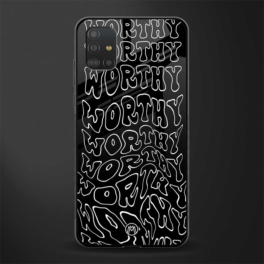 worthy black glass case for samsung galaxy a51 image
