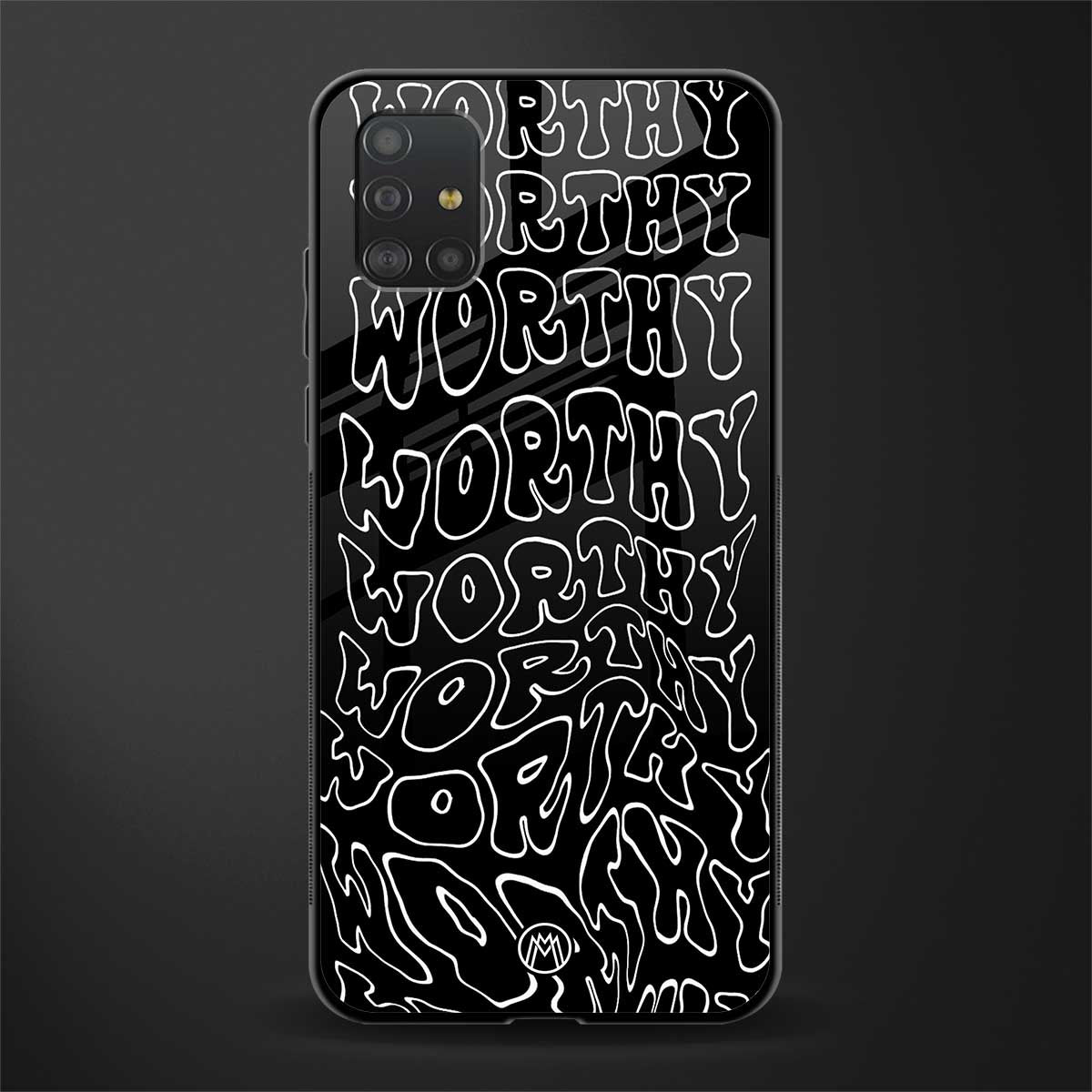 worthy black glass case for samsung galaxy a51 image