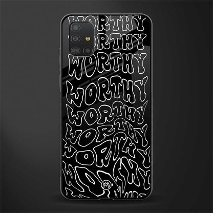 worthy black glass case for samsung galaxy a51 image