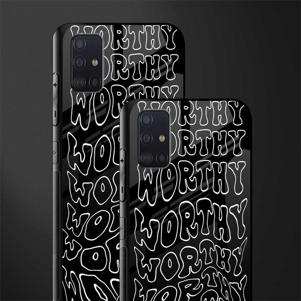 worthy black glass case for samsung galaxy a71 image-2