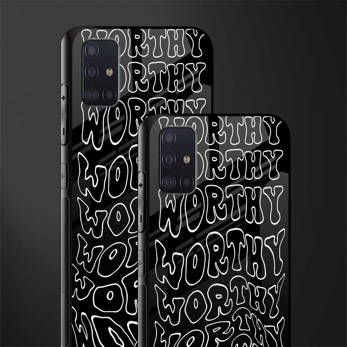 worthy black glass case for samsung galaxy a71 image-2