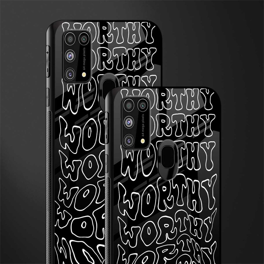 worthy black glass case for samsung galaxy f41 image-2