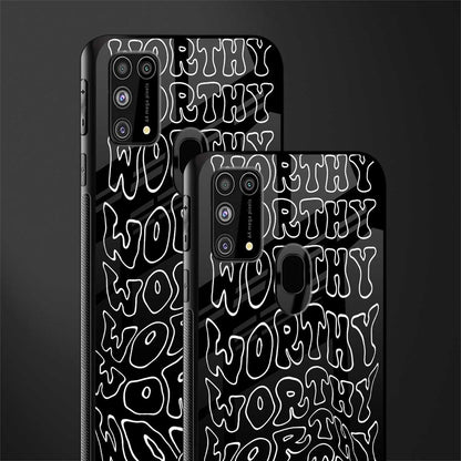 worthy black glass case for samsung galaxy m31 prime edition image-2