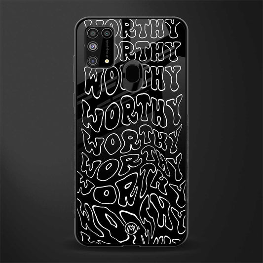 worthy black glass case for samsung galaxy m31 prime edition image