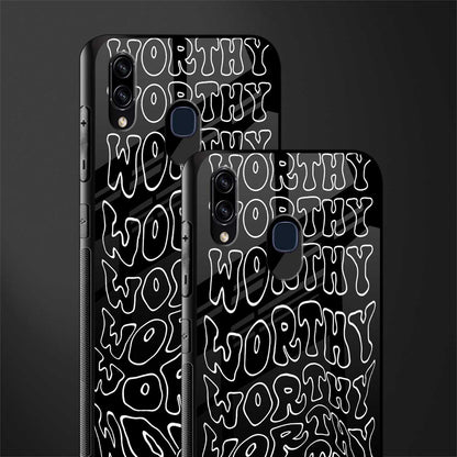 worthy black glass case for samsung galaxy a20 image-2