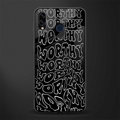 worthy black glass case for samsung galaxy a30 image