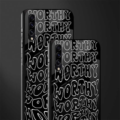worthy black glass case for samsung galaxy a70 image-2