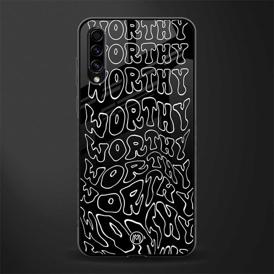 worthy black glass case for samsung galaxy a70 image