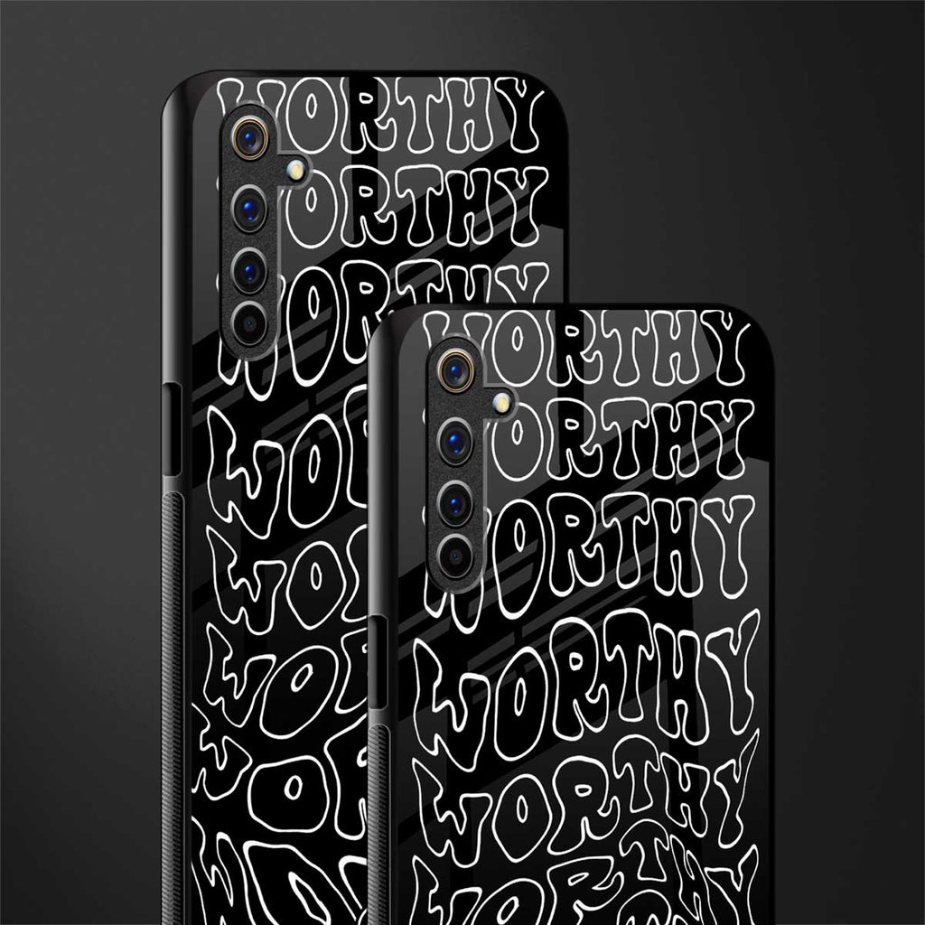 worthy black glass case for realme 6 pro image-2