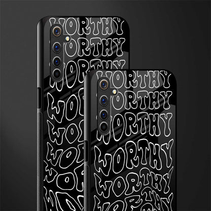 worthy black glass case for realme 6i image-2