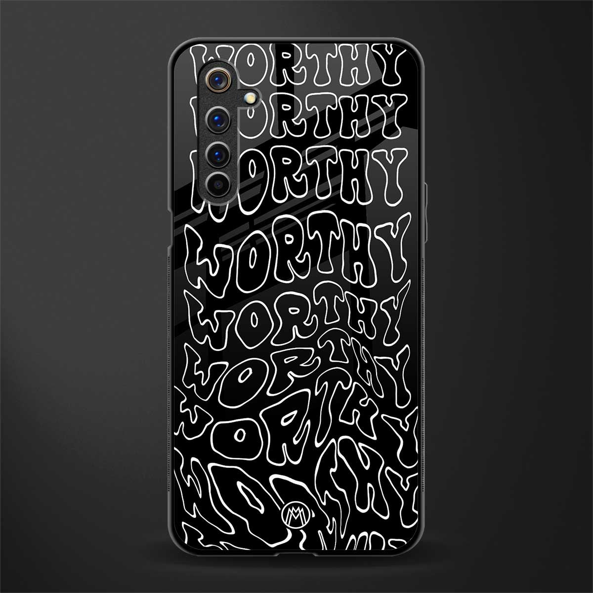 worthy black glass case for realme 6 pro image