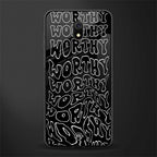 worthy black glass case for redmi 8a image