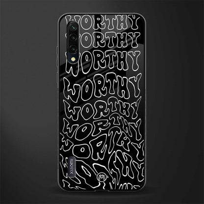 worthy black glass case for mi a3 redmi a3 image