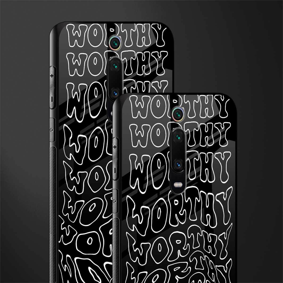 worthy black glass case for redmi k20 pro image-2