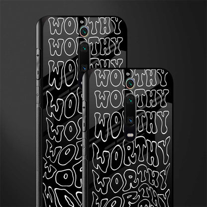 worthy black glass case for redmi k20 image-2