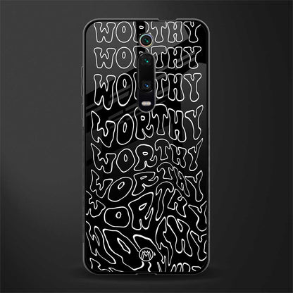 worthy black glass case for redmi k20 image