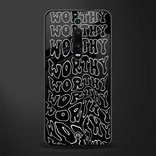 worthy black glass case for redmi k20 image