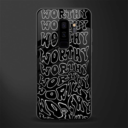 worthy black glass case for samsung galaxy s9 plus image