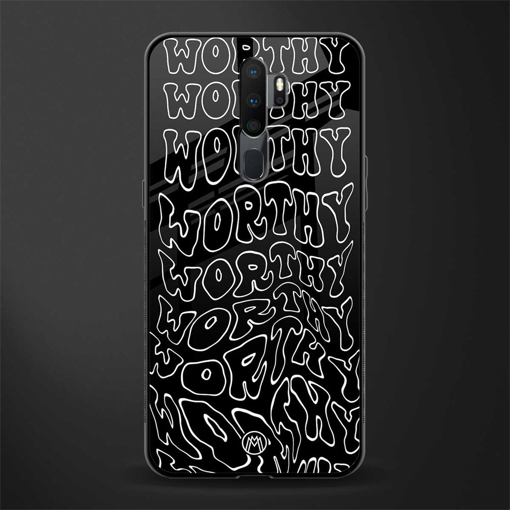 worthy black glass case for oppo a9 2020 image