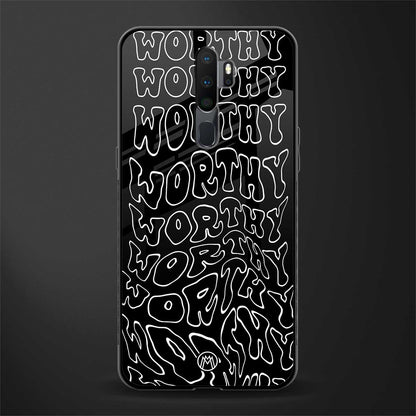 worthy black glass case for oppo a9 2020 image