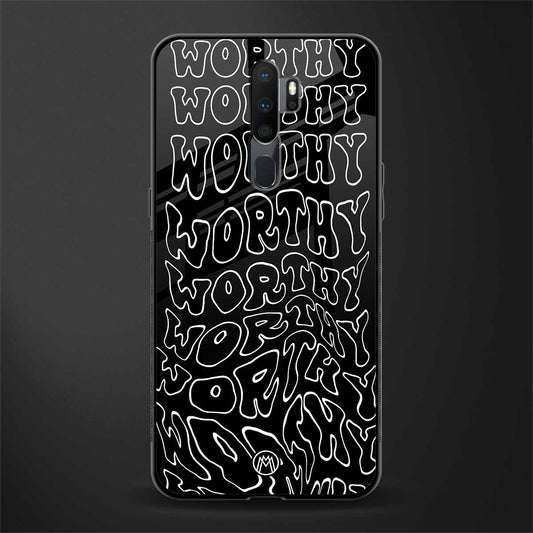 worthy black glass case for oppo a5 2020 image
