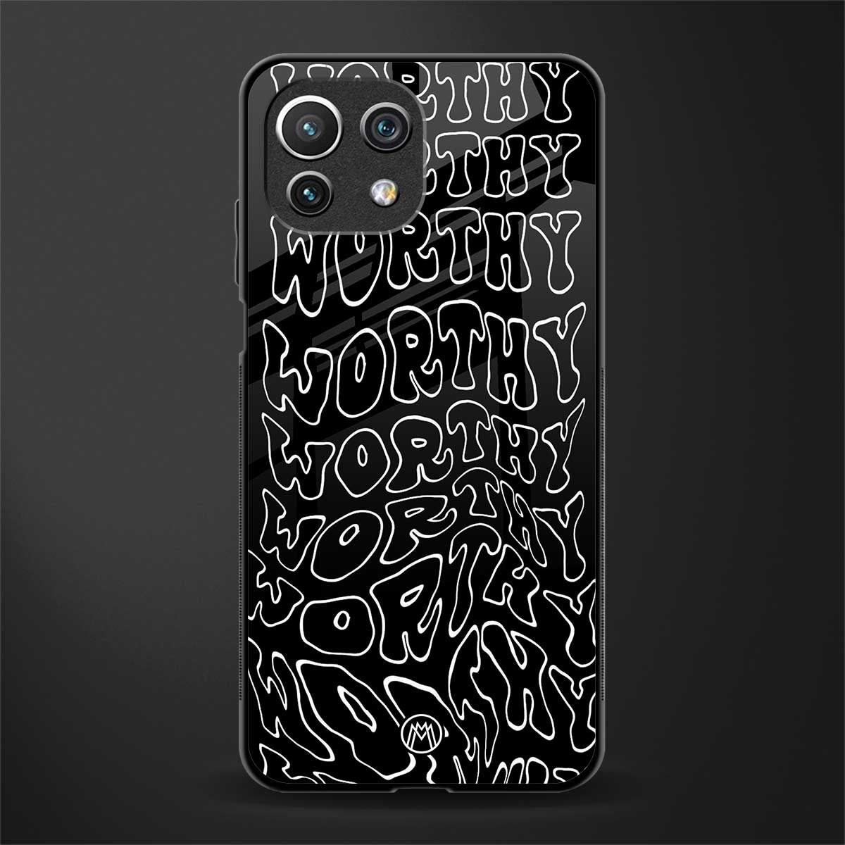 worthy black glass case for mi 11 lite image