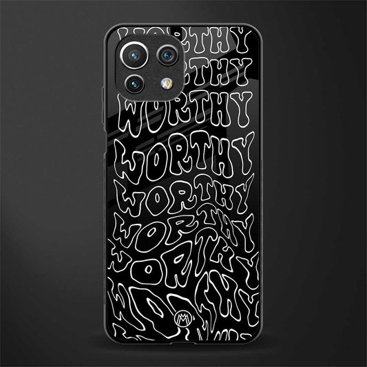 worthy black glass case for mi 11 lite image