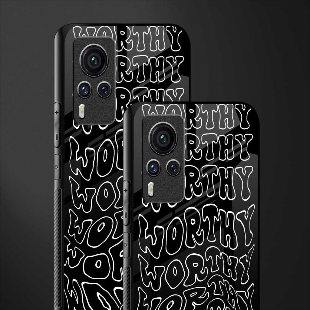 worthy black glass case for vivo x60 pro image-2
