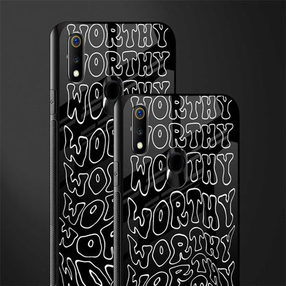 worthy black glass case for realme 3 pro image-2