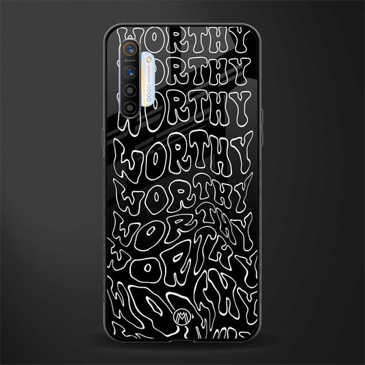 worthy black glass case for realme x2 image
