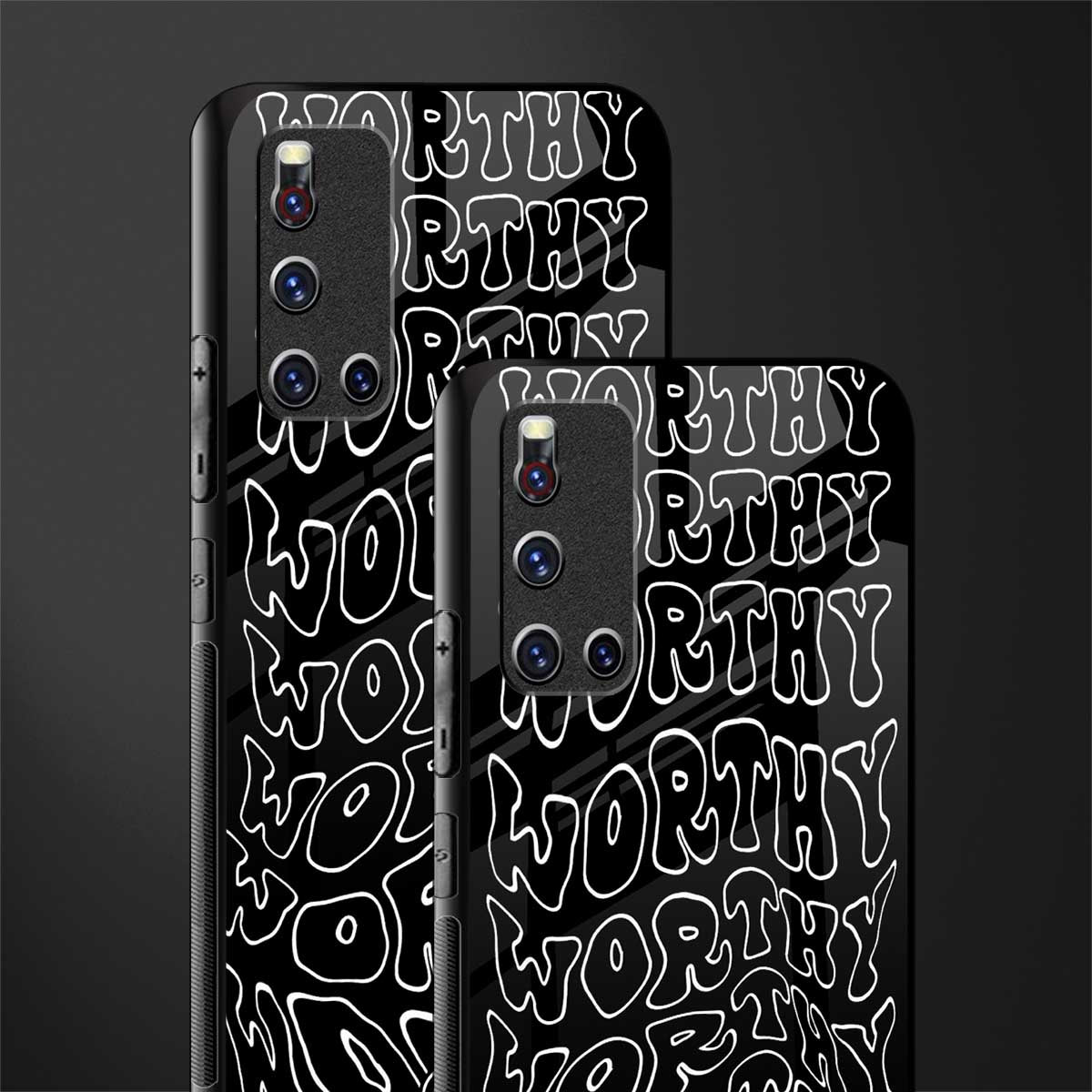worthy black glass case for vivo v19 image-2