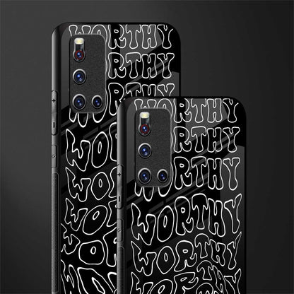 worthy black glass case for vivo v19 image-2