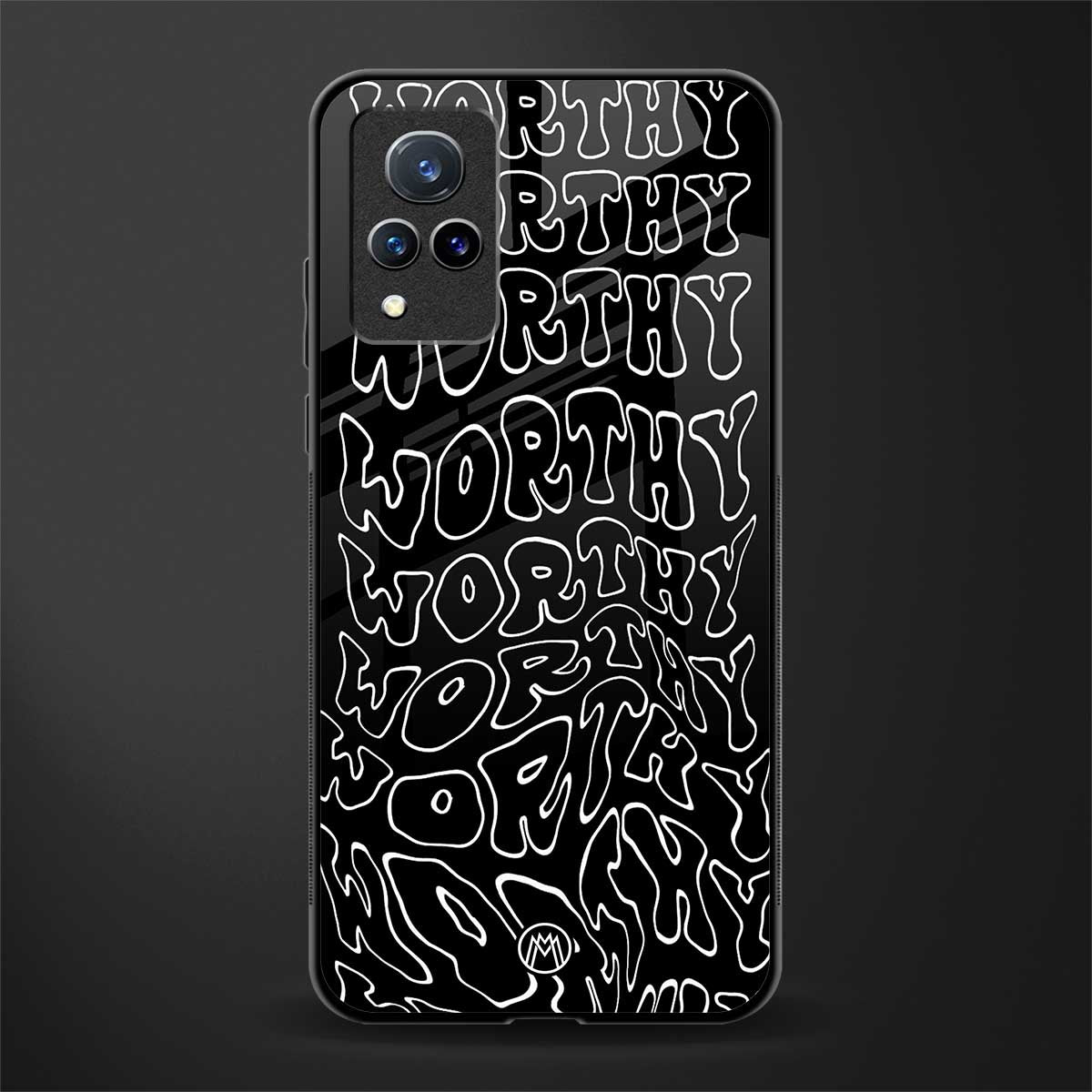 worthy black glass case for vivo v21 5g image