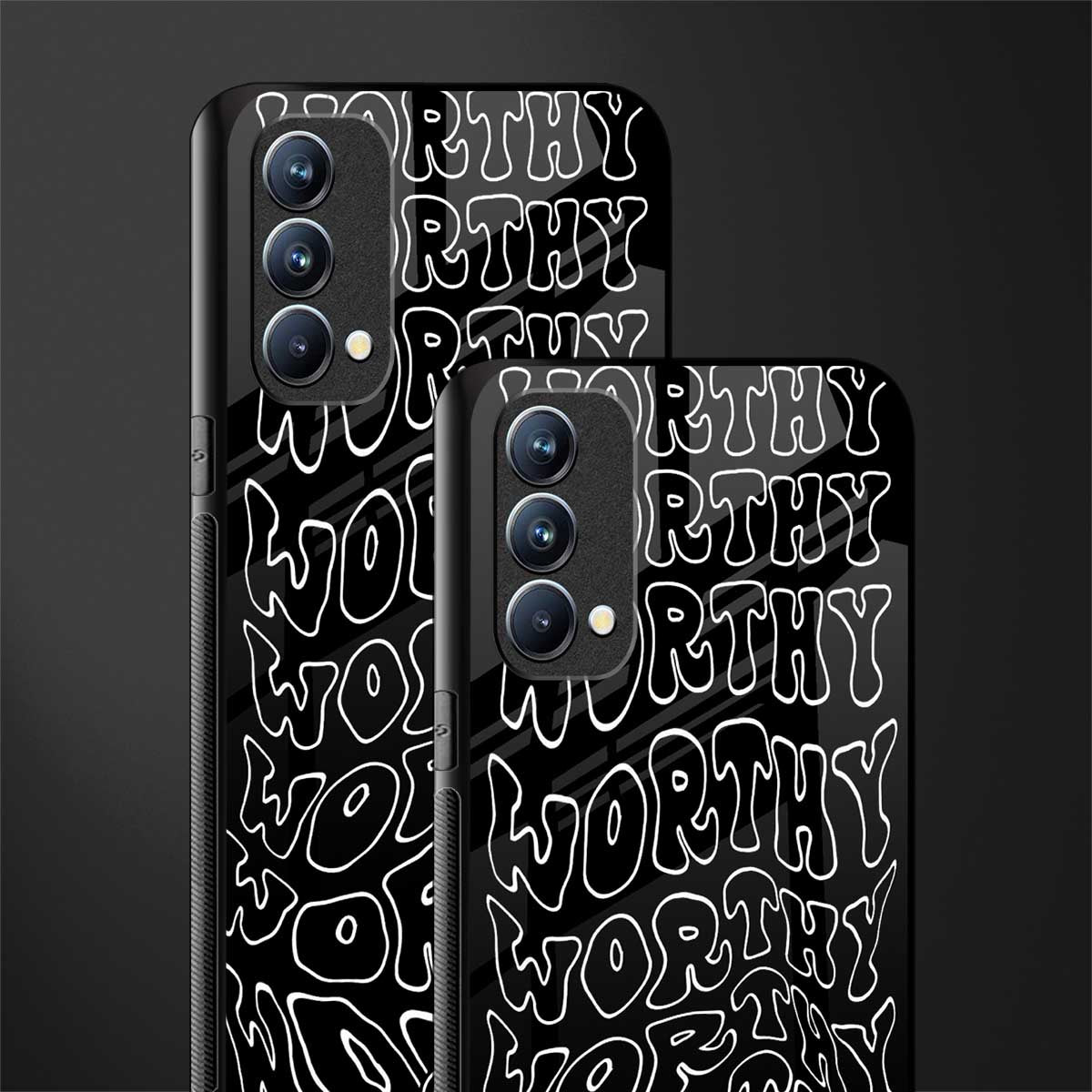 worthy black glass case for oppo f19s image-2