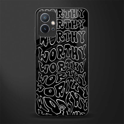 worthy black glass case for vivo y75 5g image