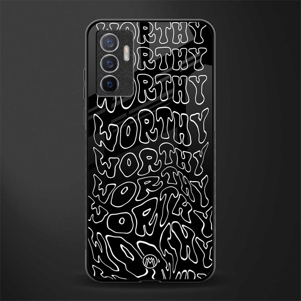 worthy black glass case for vivo v23e image